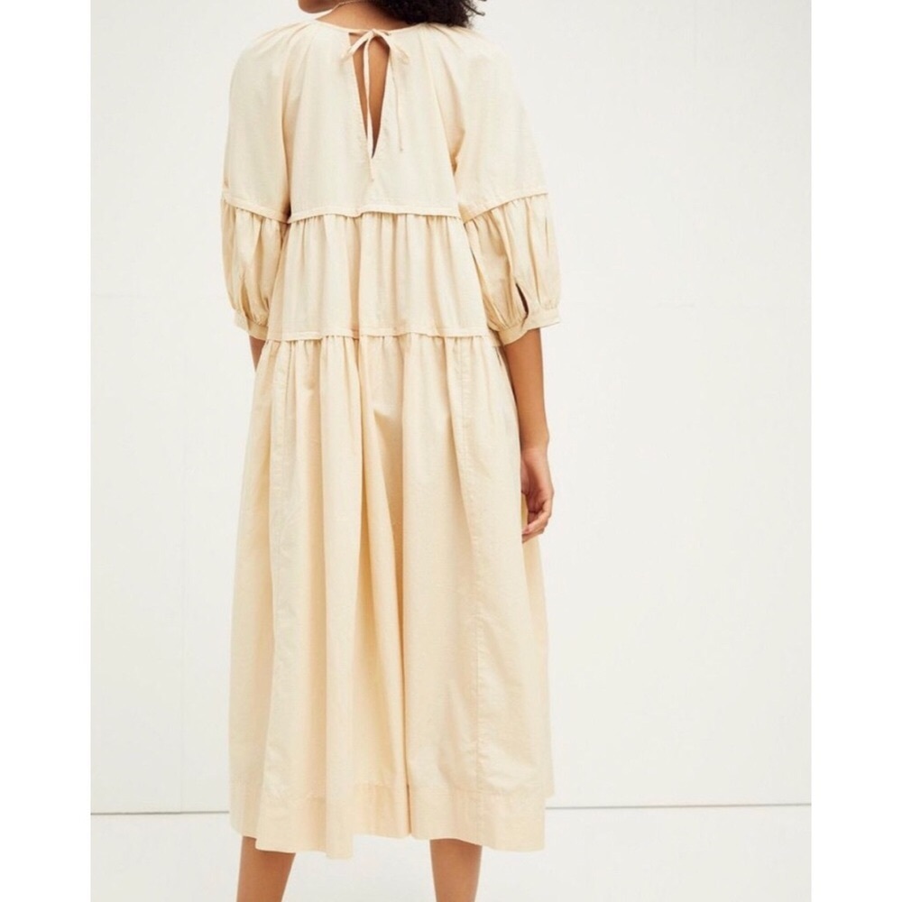 Free People Women’s Cream Tiered Midi Dress